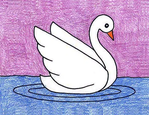 How To Draw Duck Drawing For Kids In Simple Steps